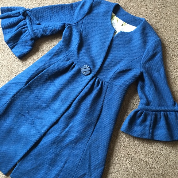 Anthropologie Tabitha Swing Coat Bell Sleeve 2 - Picture 2 of 7